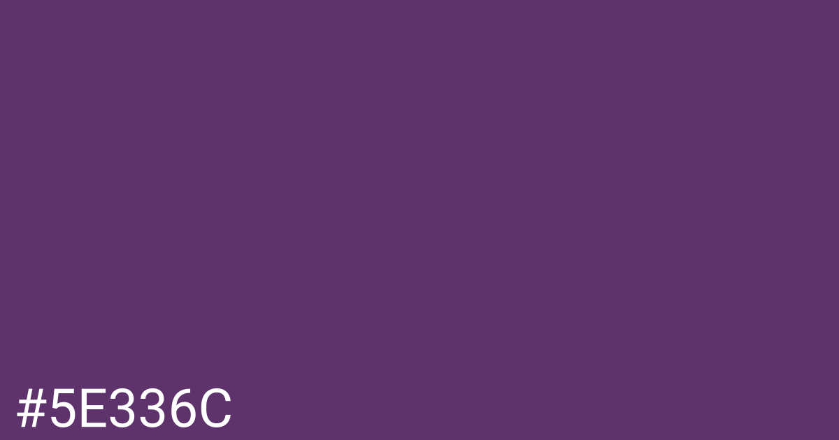 Hex color #5e336c graphic