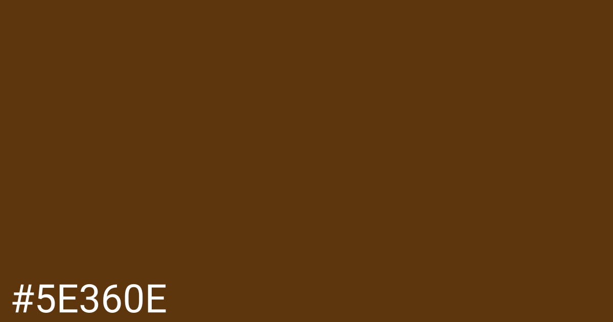 Hex color #5e360e graphic