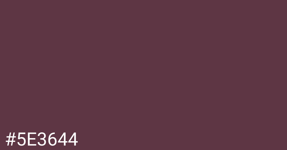 Hex color #5e3644 graphic