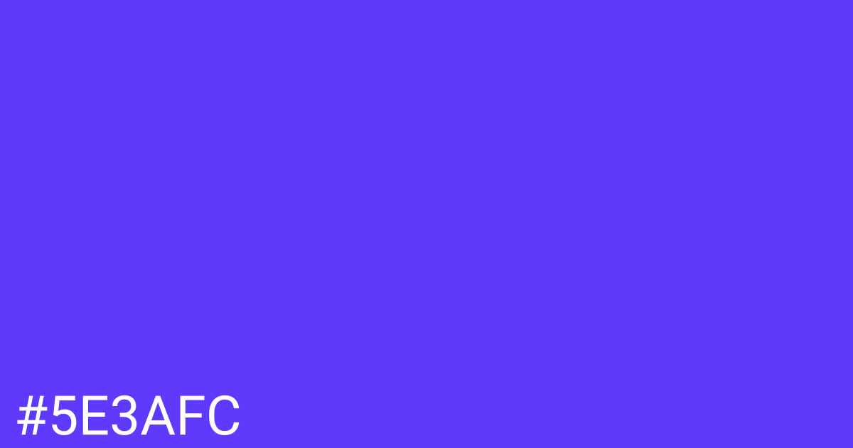 Hex color #5e3afc graphic