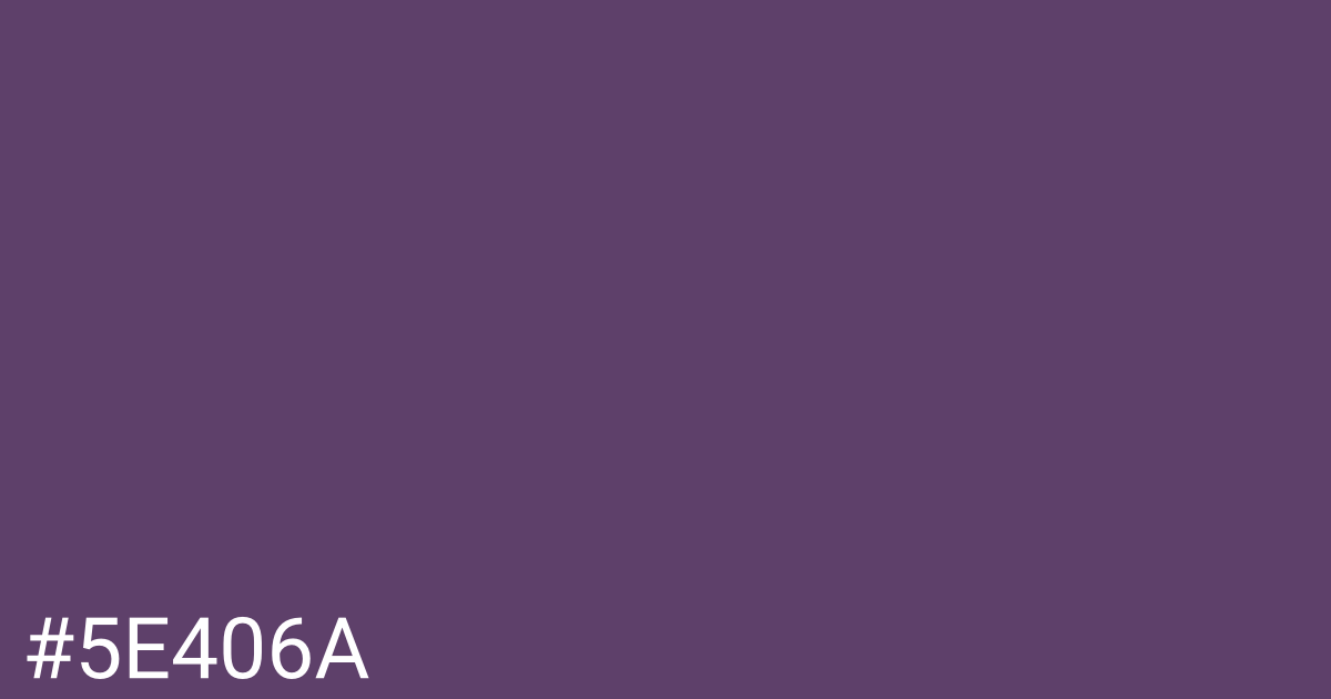 Hex color #5e406a graphic