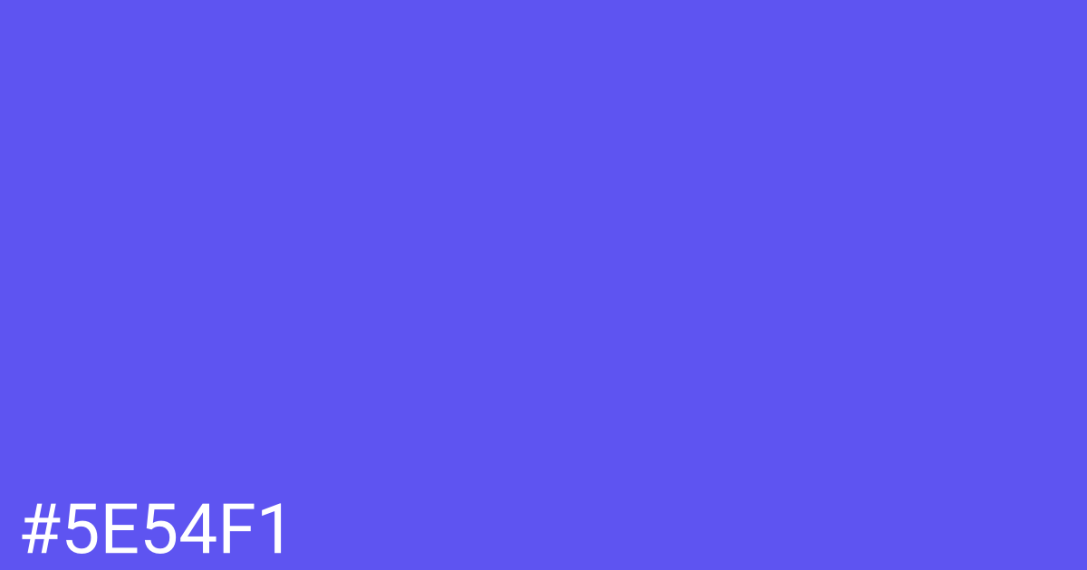 Hex color #5e54f1 graphic