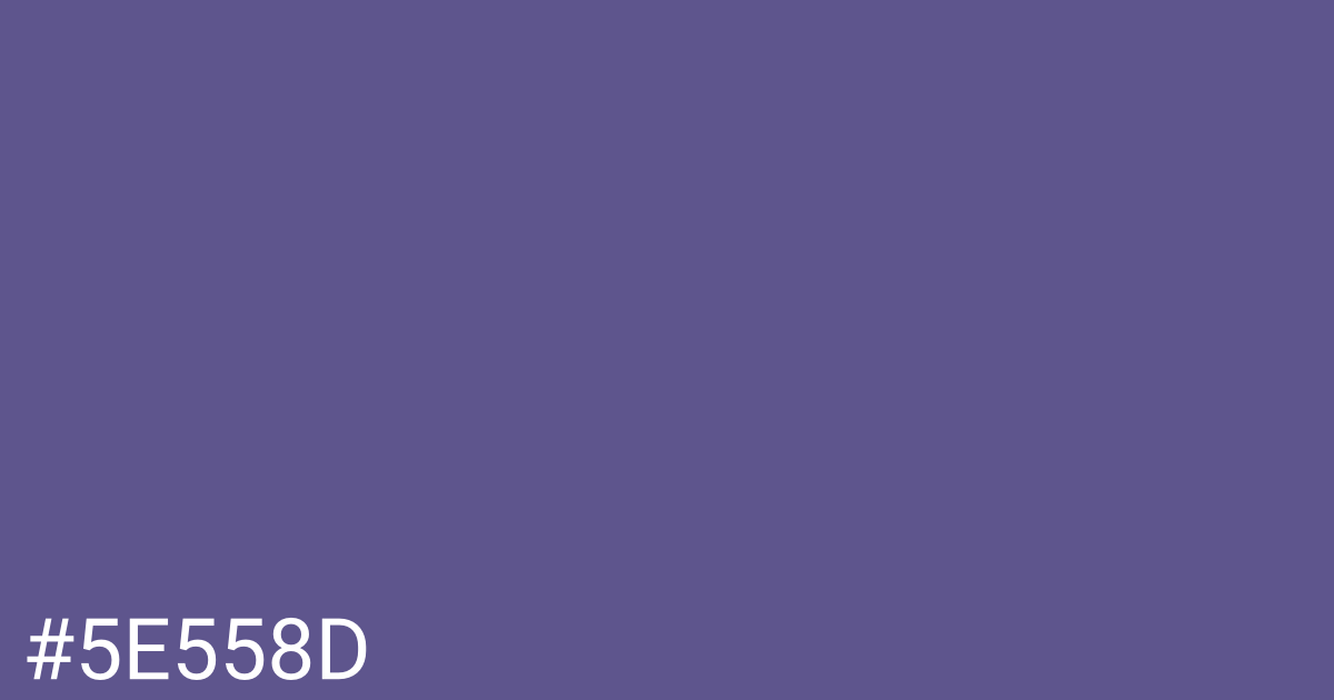 Hex color #5e558d graphic
