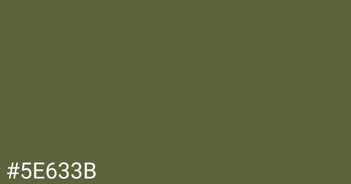 Hex color #5e633b graphic