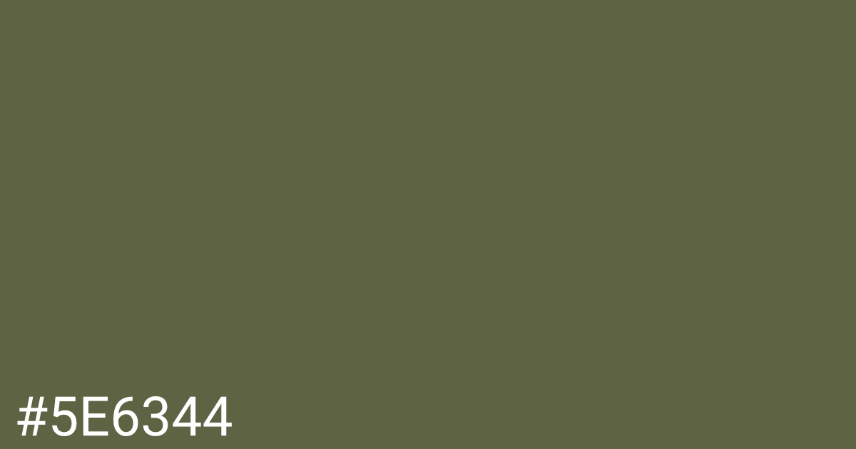 Hex color #5e6344 graphic