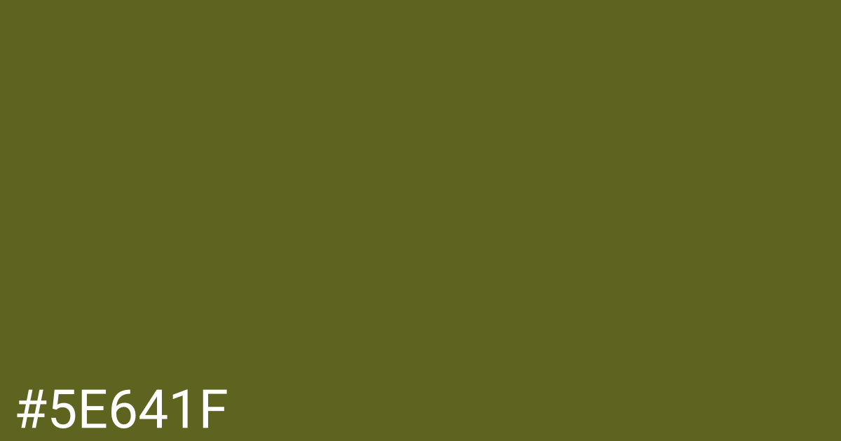Hex color #5e641f graphic