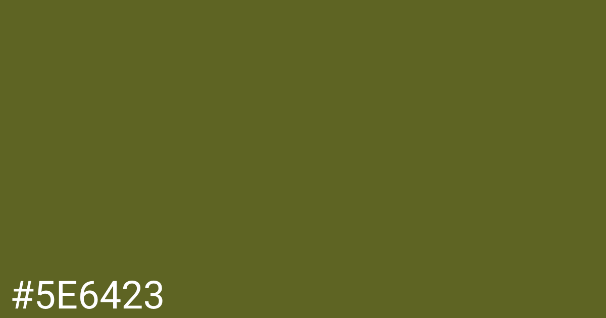 Hex color #5e6423 graphic