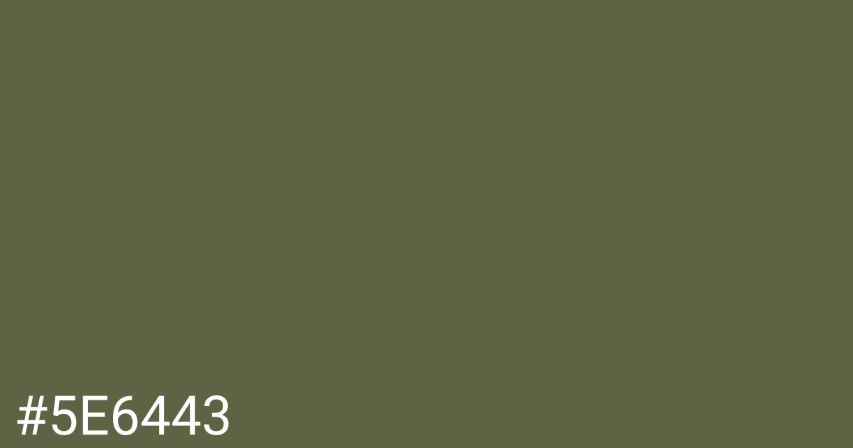 Hex color #5e6443 graphic