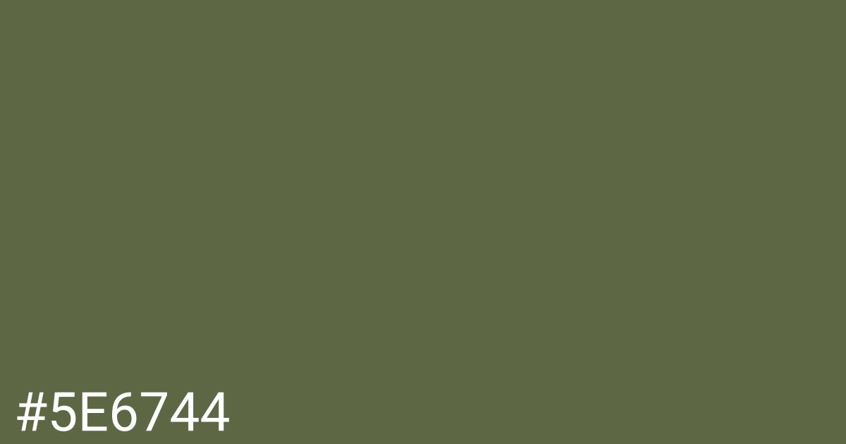 Hex color #5e6744 graphic