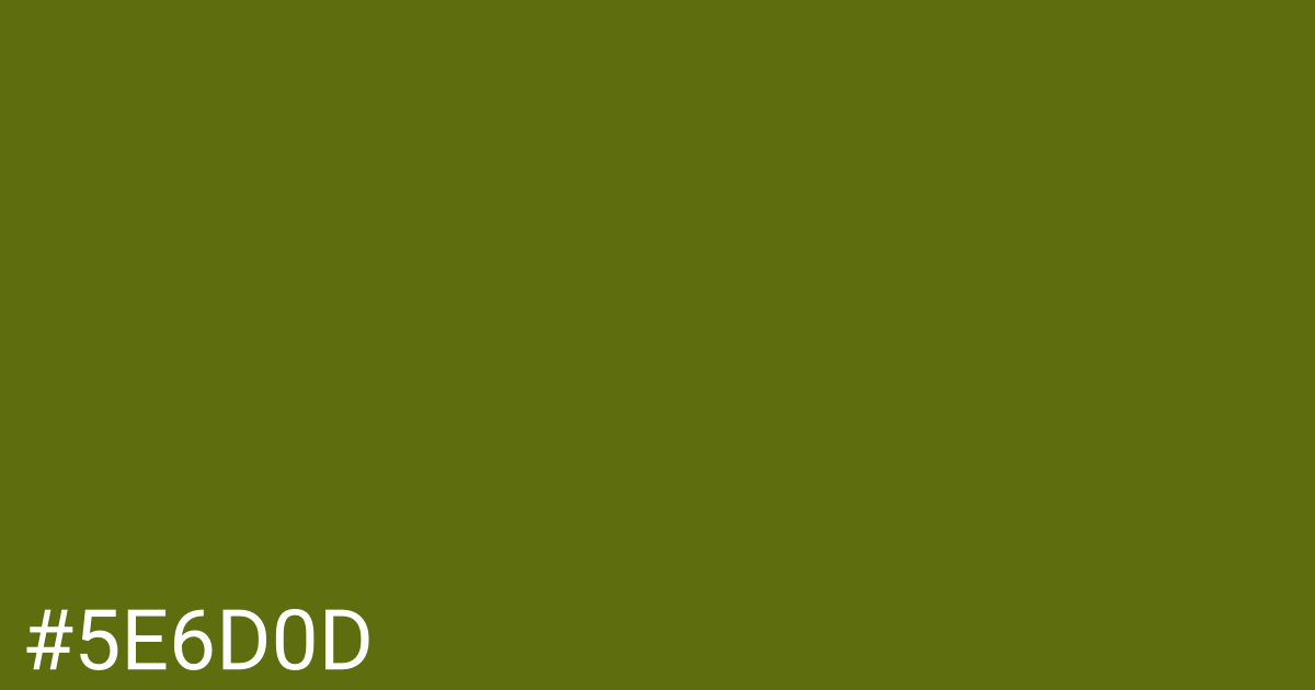Hex color #5e6d0d graphic