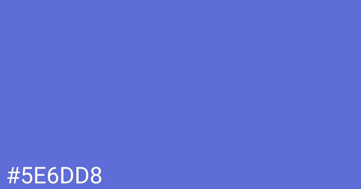 Hex color #5e6dd8 graphic