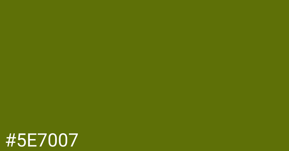Hex color #5e7007 graphic