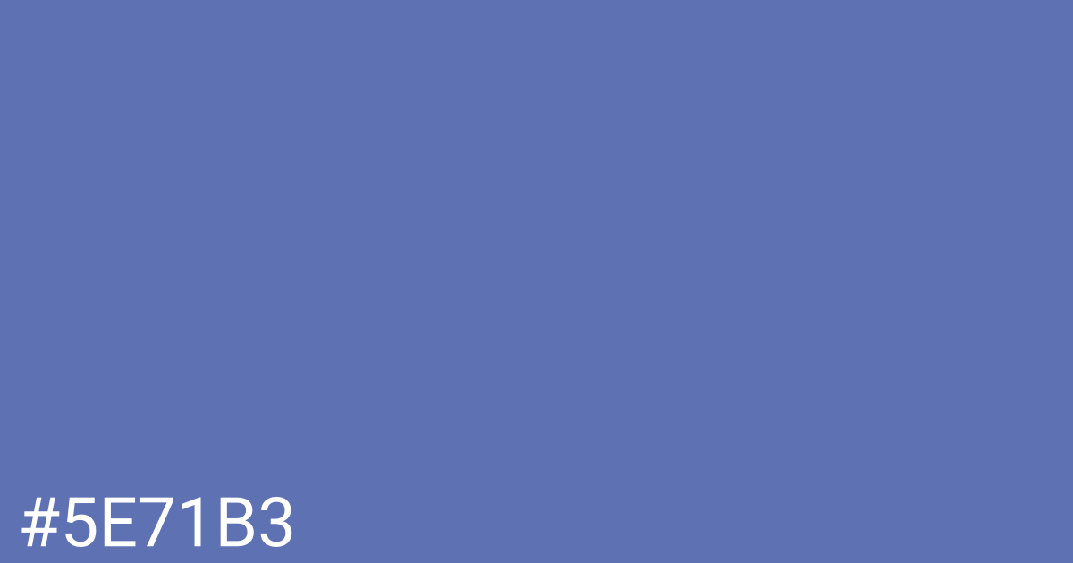 Hex color #5e71b3 graphic