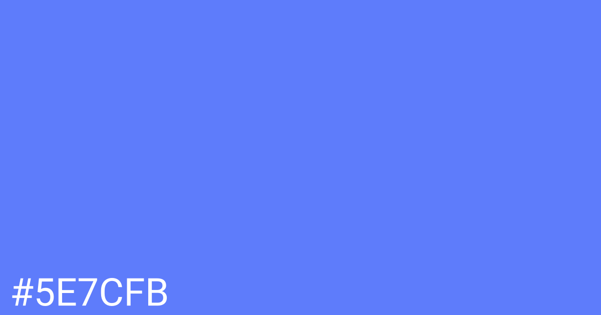 Hex color #5e7cfb graphic