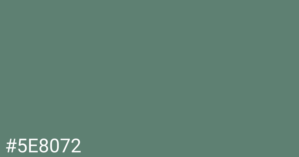 Hex color #5e8072 graphic