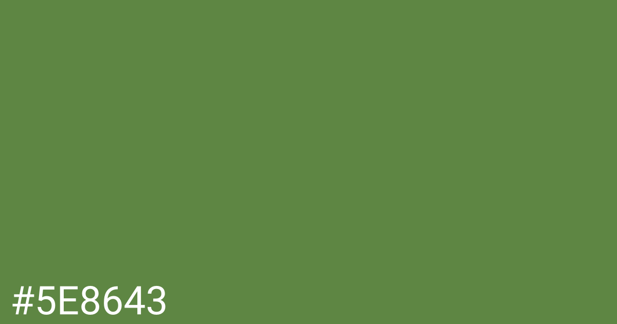 Hex color #5e8643 graphic