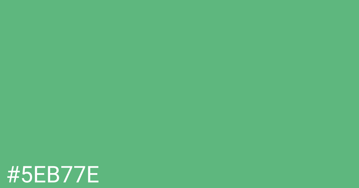 Hex color #5eb77e graphic