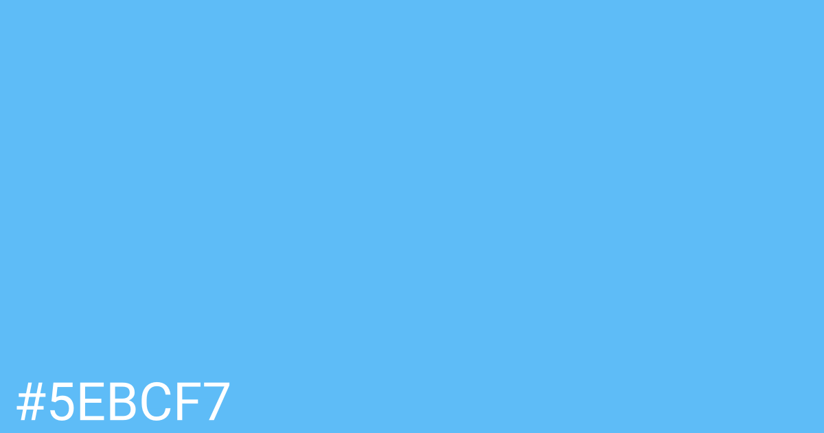 Hex color #5ebcf7 graphic