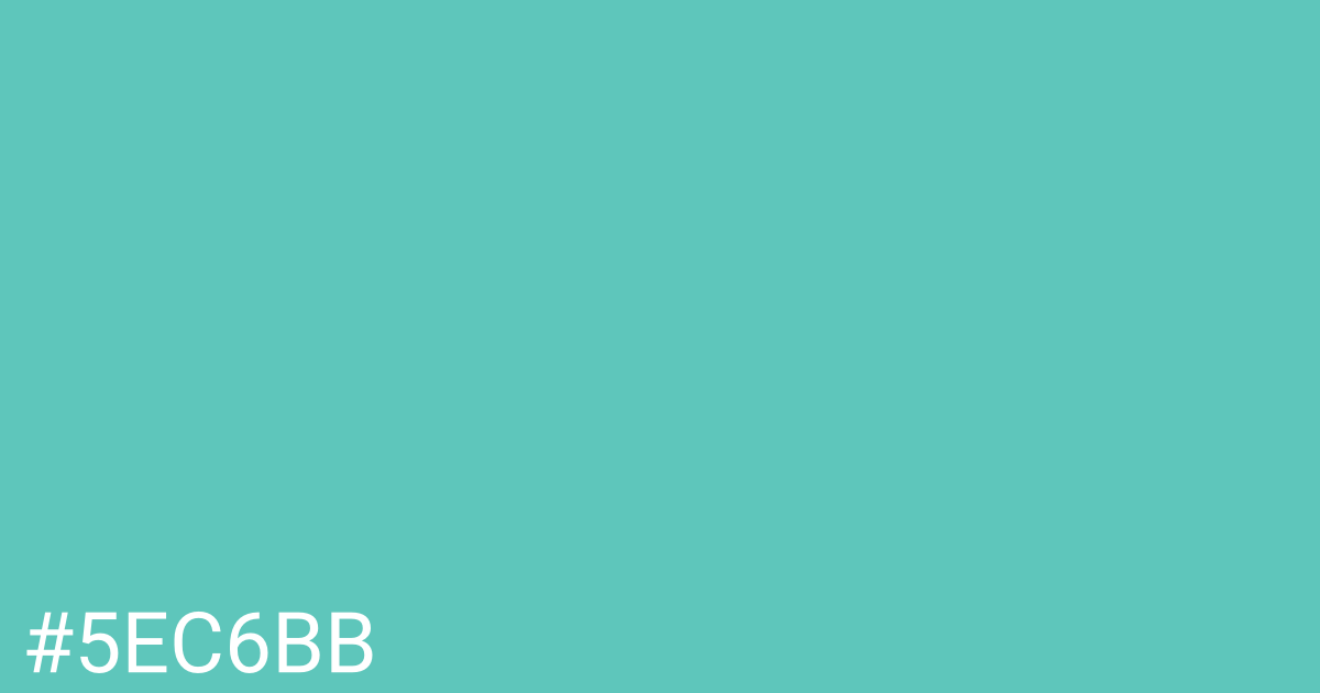 Hex color #5ec6bb graphic