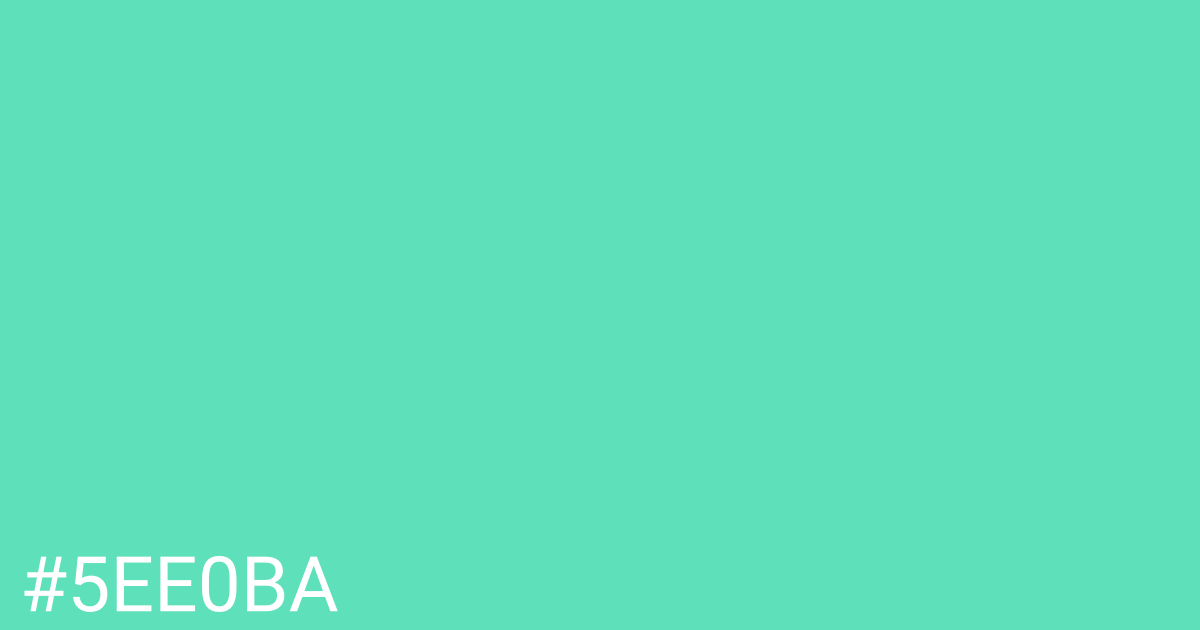 Hex color #5ee0ba graphic