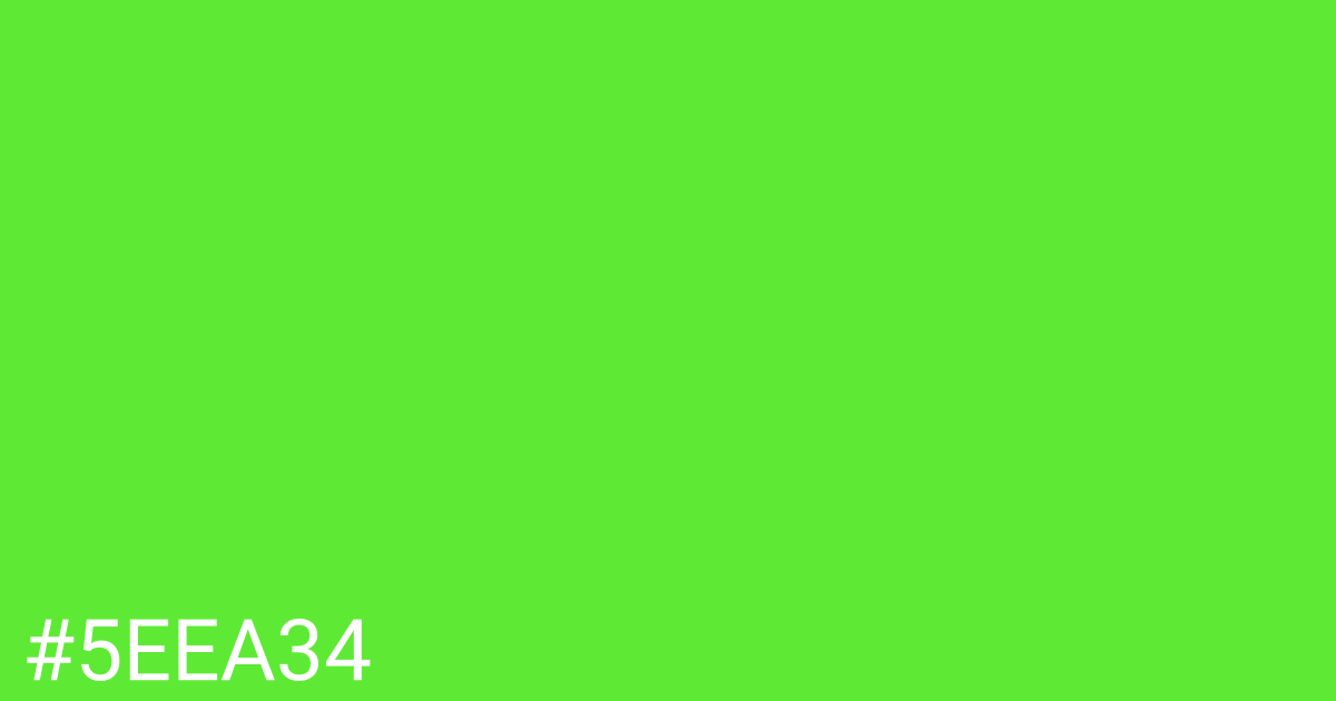 Hex color #5eea34 graphic