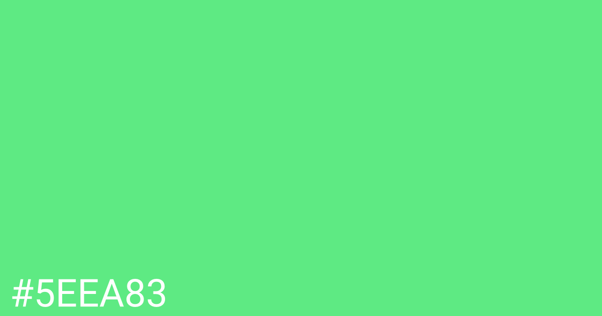 Hex color #5eea83 graphic