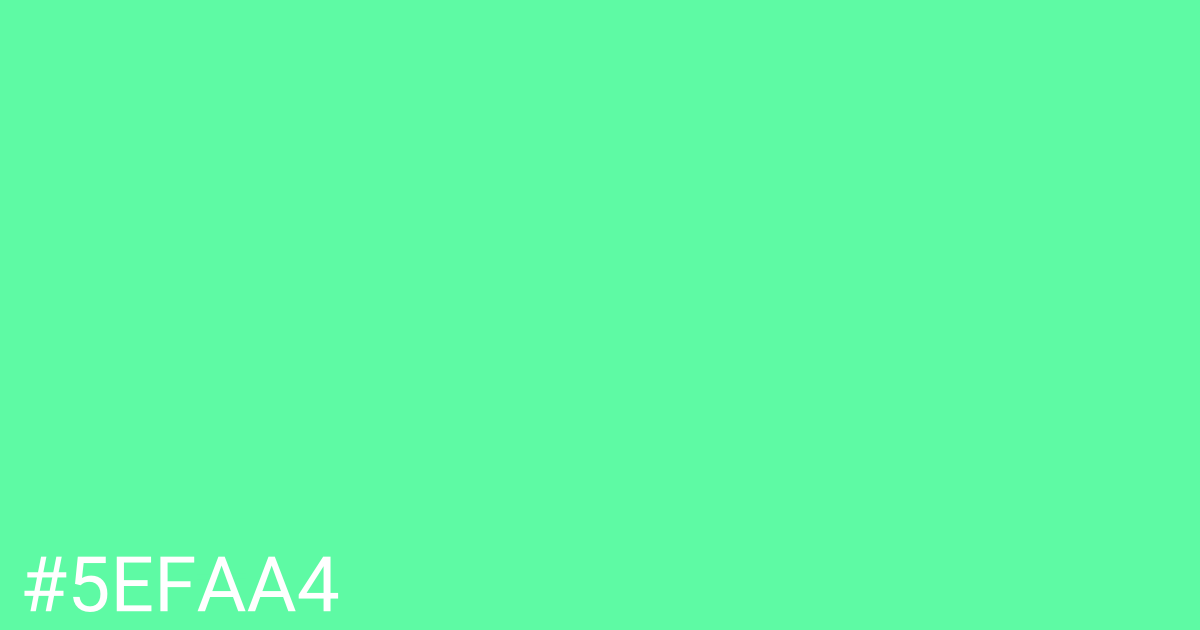 Hex color #5efaa4 graphic