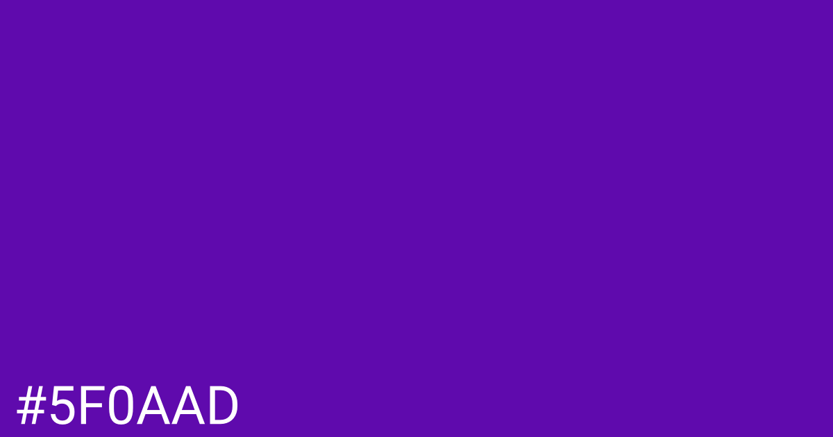Hex color #5f0aad graphic