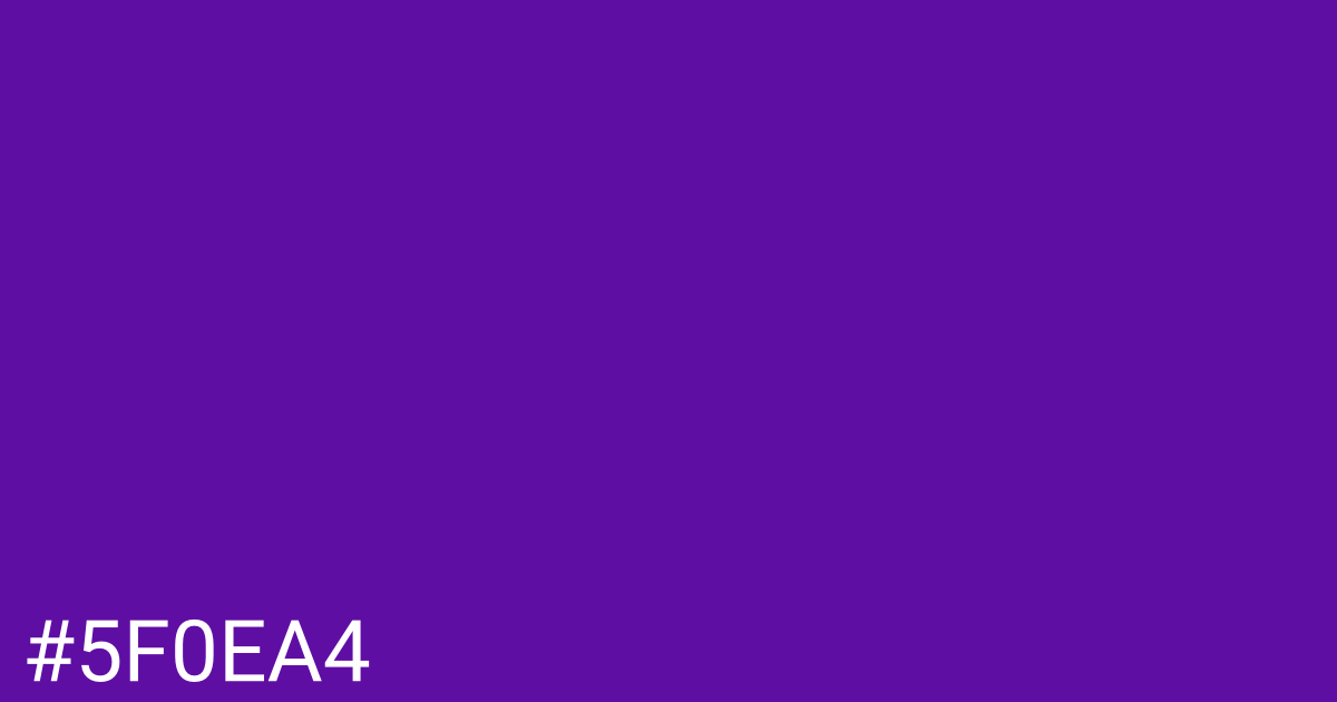 Hex color #5f0ea4 graphic