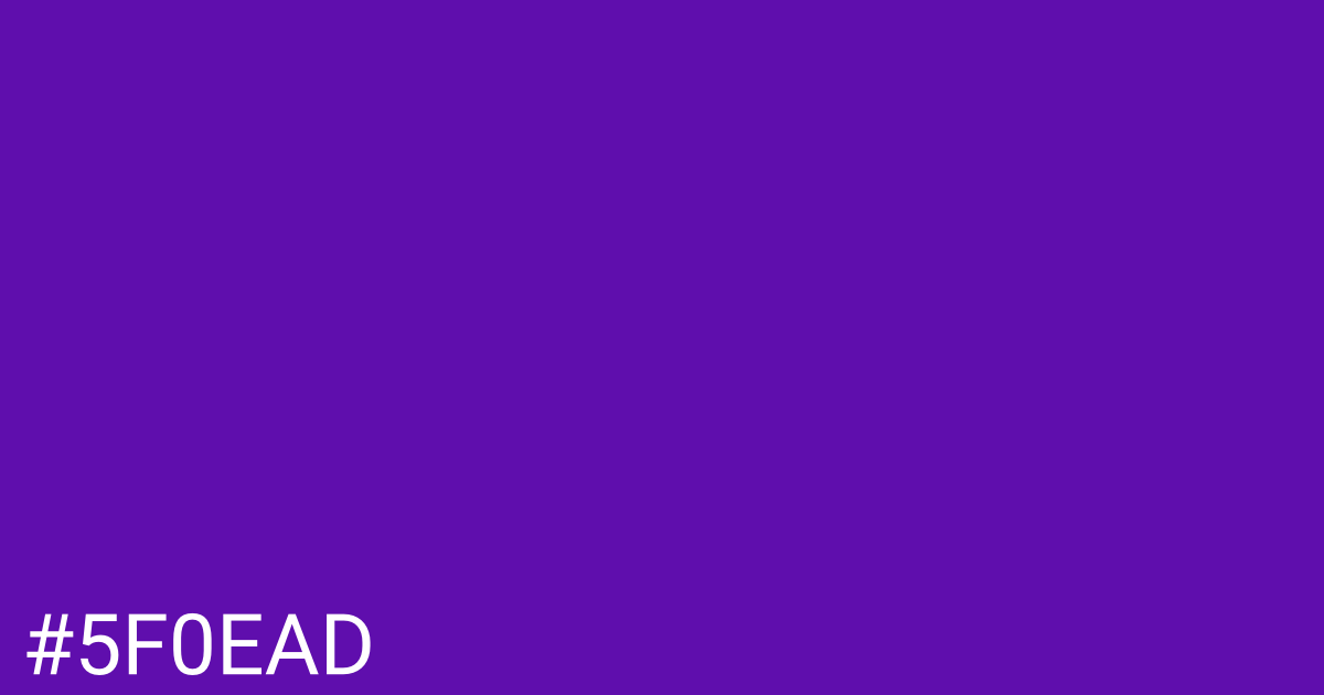 Hex color #5f0ead graphic