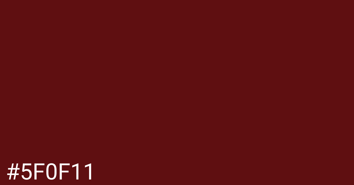 Hex color #5f0f11 graphic