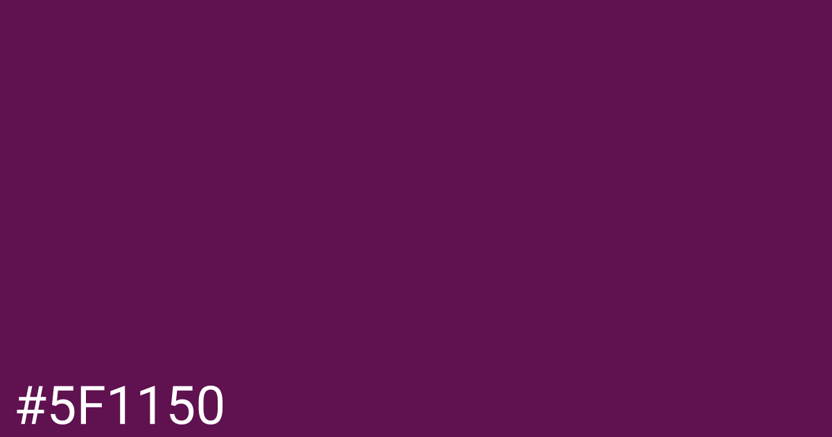 Hex color #5f1150 graphic