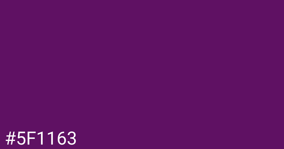 Hex color #5f1163 graphic