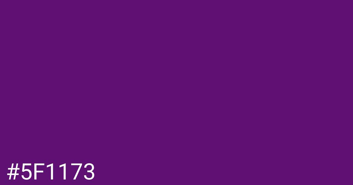 Hex color #5f1173 graphic