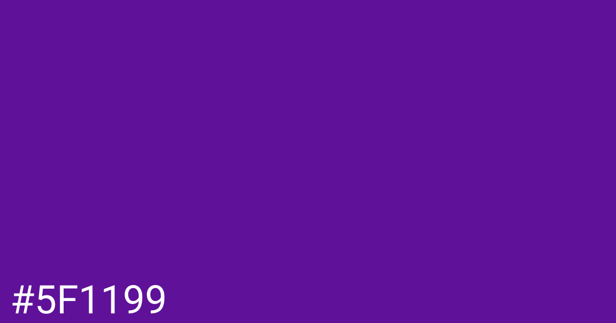 Hex color #5f1199 graphic