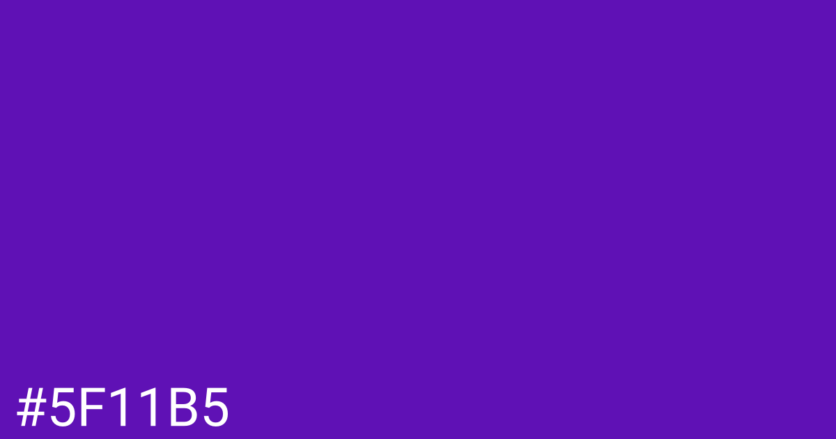 Hex color #5f11b5 graphic