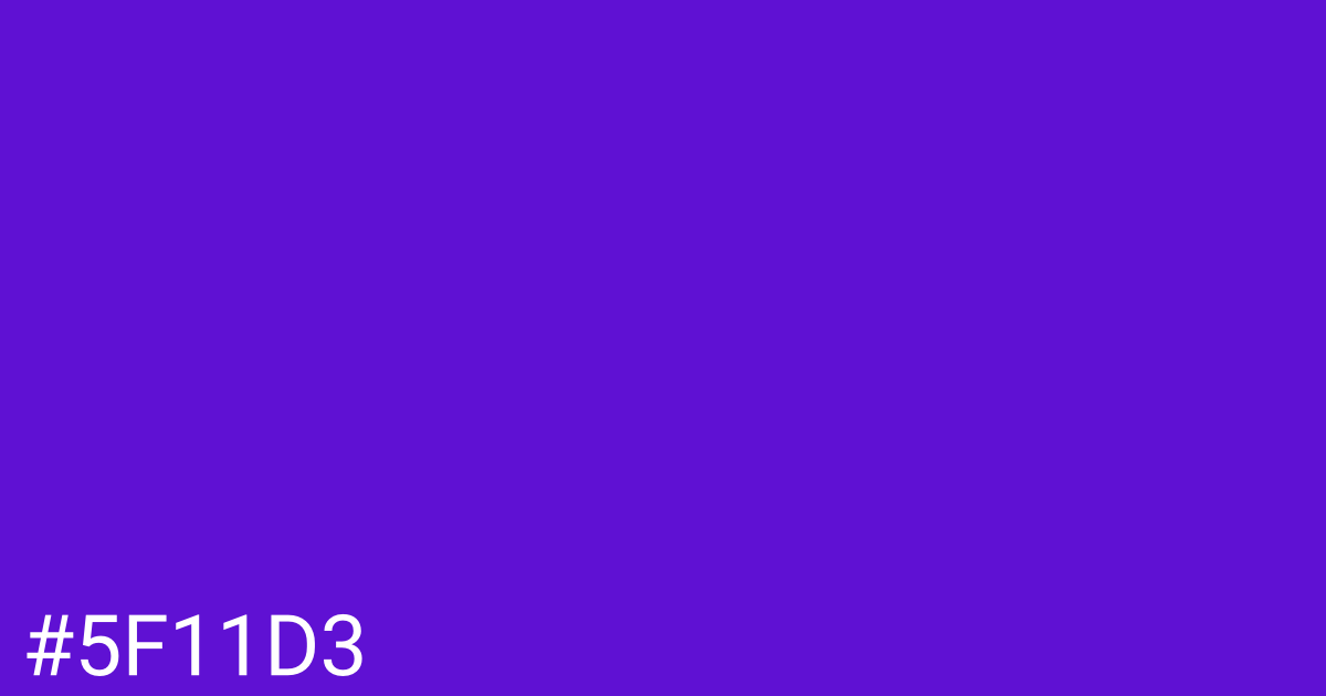 Hex color #5f11d3 graphic