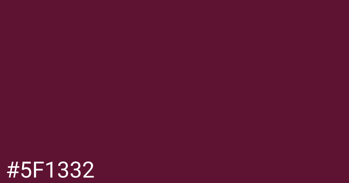 Hex color #5f1332 graphic