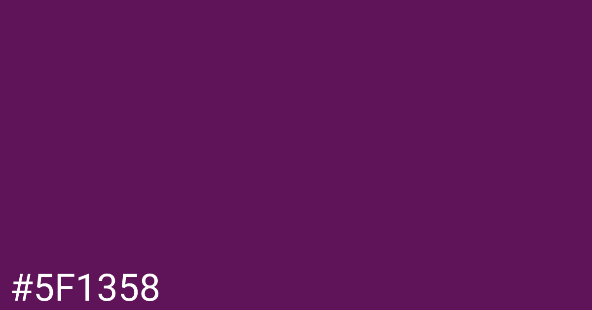 Hex color #5f1358 graphic