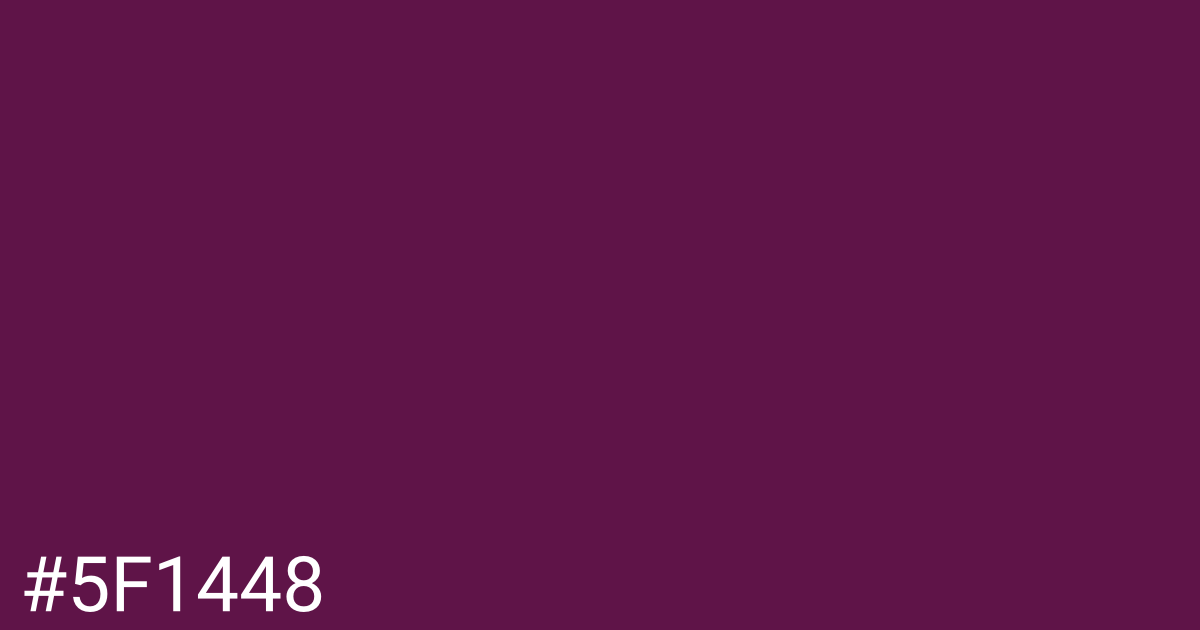 Hex color #5f1448 graphic