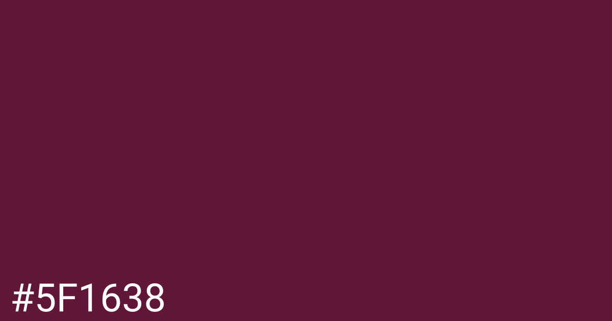 Hex color #5f1638 graphic