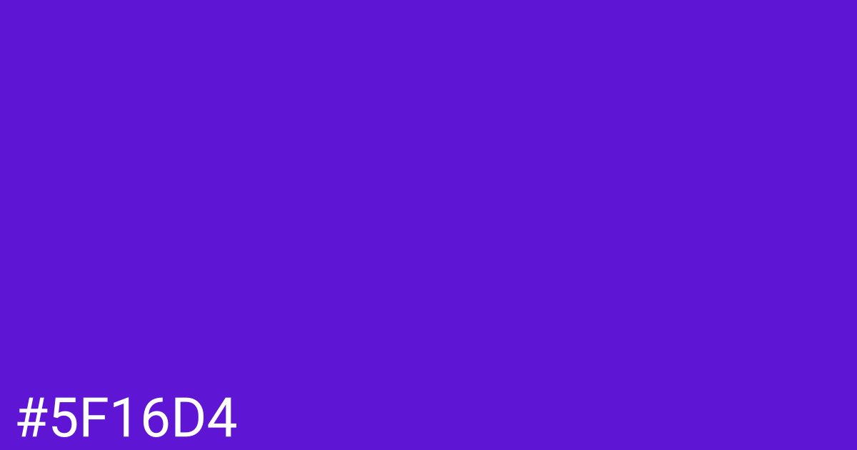 Hex color #5f16d4 graphic