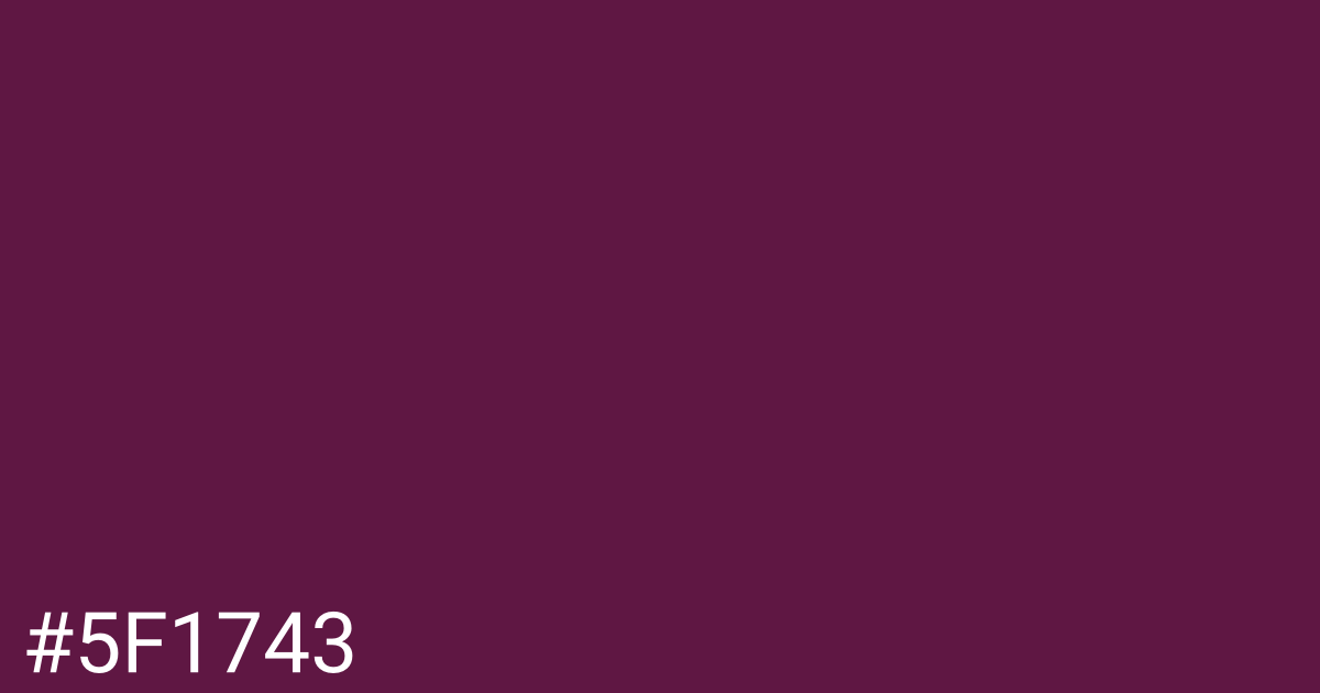 Hex color #5f1743 graphic