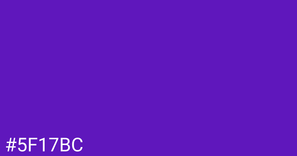 Hex color #5f17bc graphic