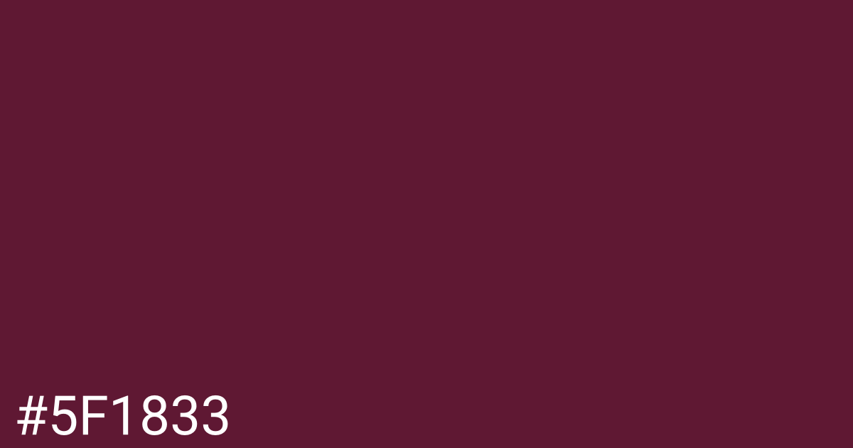 Hex color #5f1833 graphic