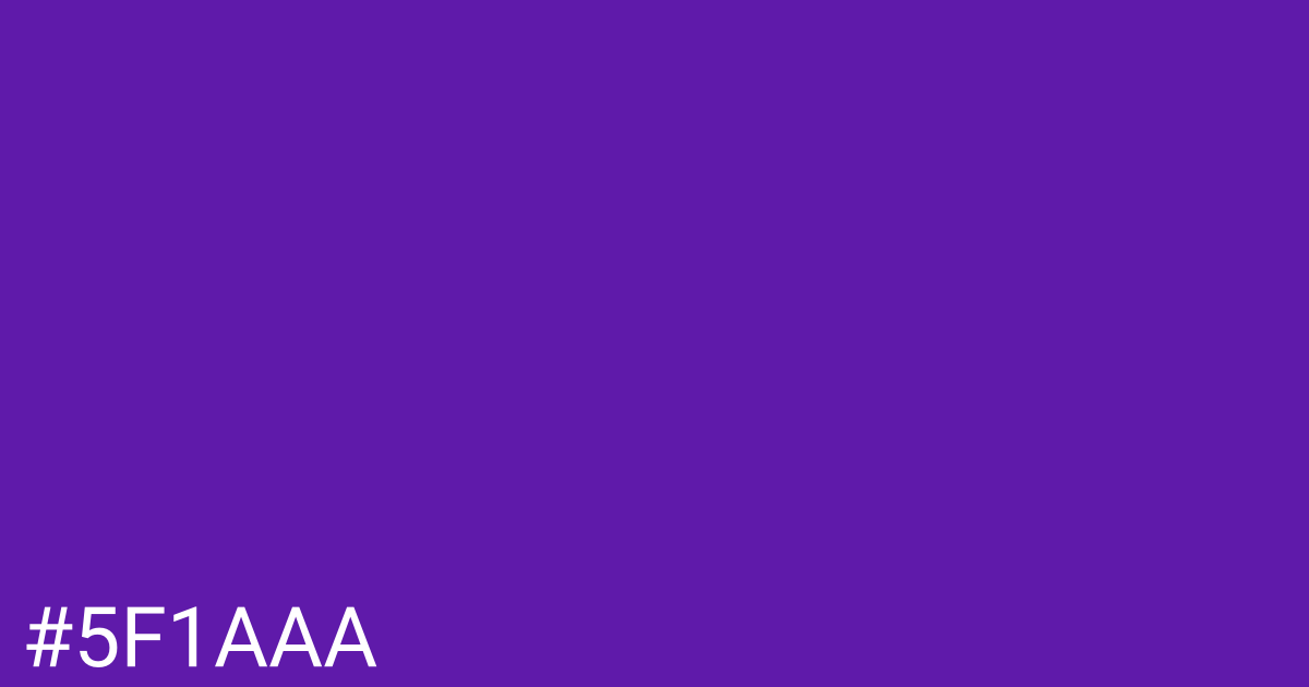 Hex color #5f1aaa graphic
