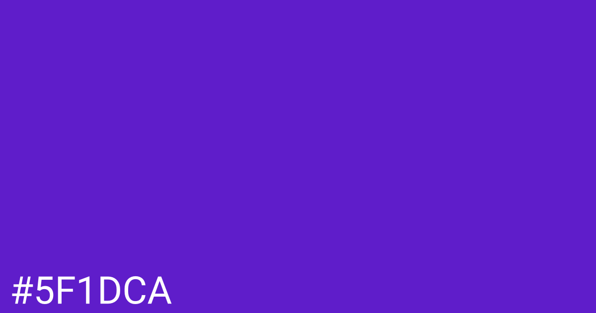 Hex color #5f1dca graphic