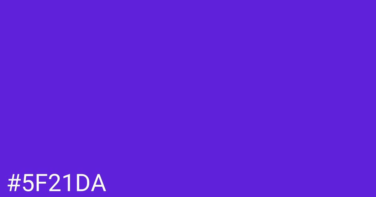 Hex color #5f21da graphic
