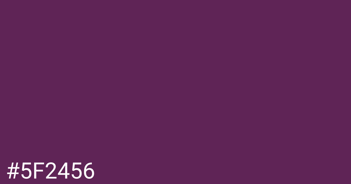 Hex color #5f2456 graphic