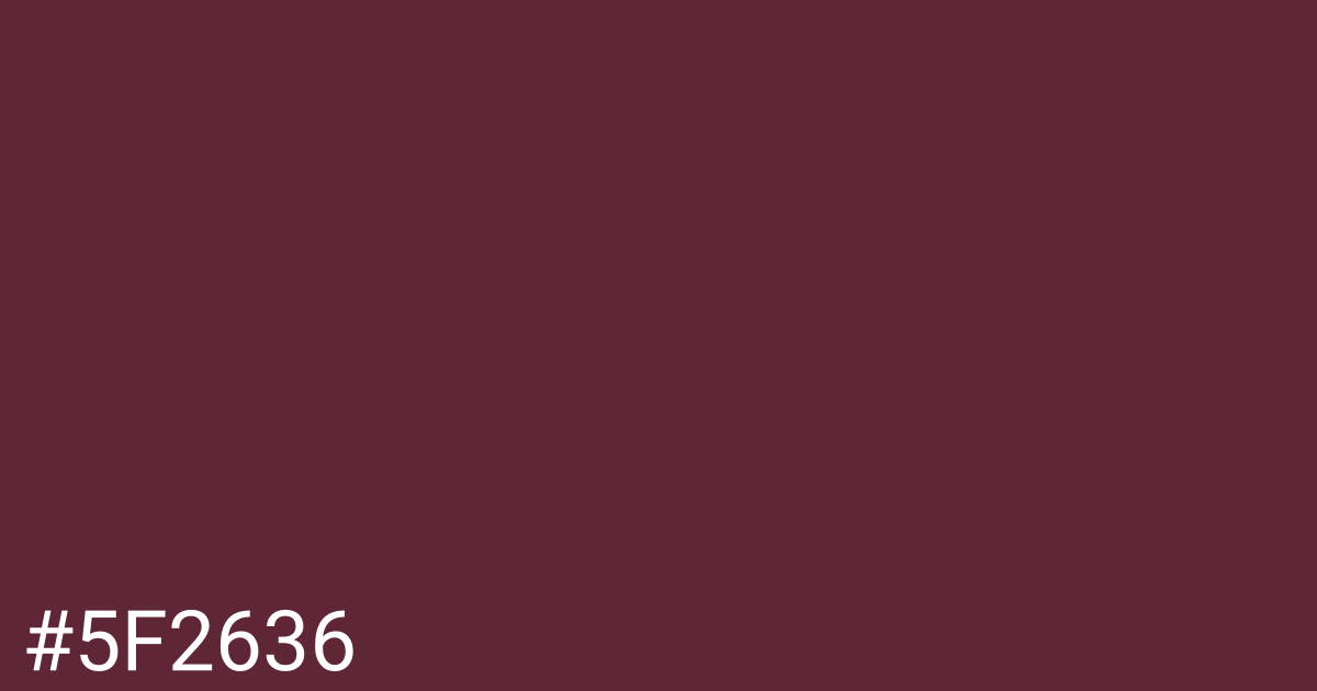 Hex color #5f2636 graphic